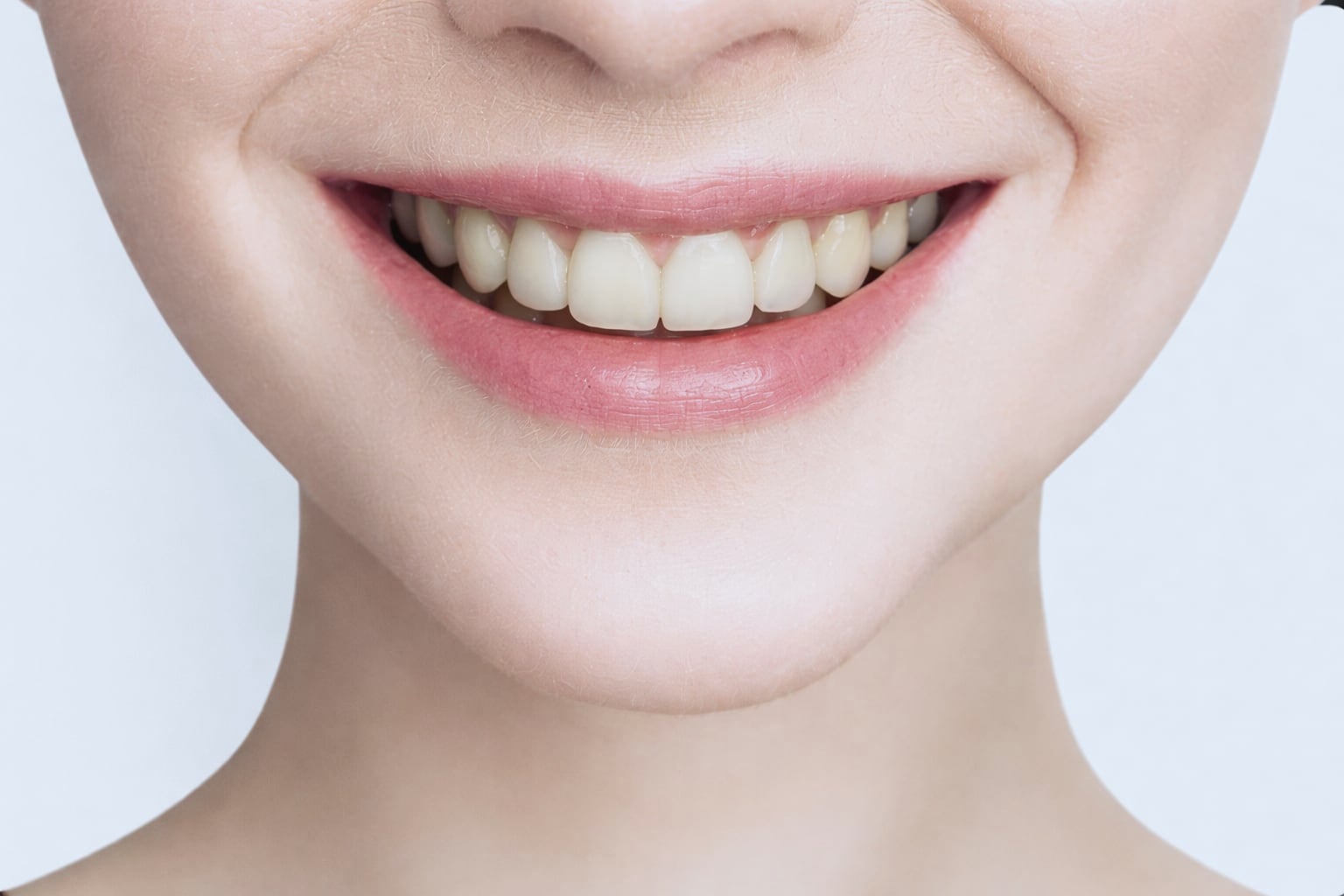Restored smile after cosmetic treatment